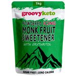 Monk Fruit Sweetener (Powdered) - 1kg - Keto 100% Natural Sugar Replacement