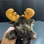 The Bearington Collection Plush Dudley Brown Moose Laying Stuffed Animal Toy 8"