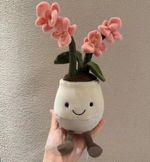 NEW Jellycat Amuseables Pink Orchid Plush Toy With Tags & Dust Bag Giving Gifts
