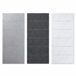 2X Shower Panels 600mm Wide x 2.4m Large Bathroom Wet Wall Cladding PVC 10mm