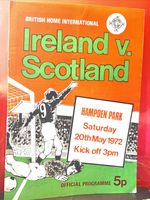 Northern Ireland v Scotland Programme 20/5/1972