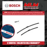 2x Wiper Blades (Pair) Flat / Aero type fits VOLVO S60 Mk2 Front 10 to 18 Set