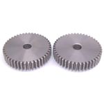 2pcs 1 Mod 45T Spur Gear 45# Steel Motor Pinion Gear Thickness 10mm