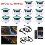 45mm WIFI Decking Light RGBW+IC Addressable LED Deck Light Plinth Light Garden