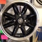 MG MGB ROADSTER GT  BLACK ALUMINIUM ALLOY WHEEL 5.5 X 15 EX DISPLAY  SHOP SOILED