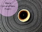 Bra Making Cut and Sew Foam. Bra Padding Fabric. Black Colour. 4 mm Wide