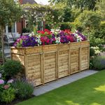 Standalone Wooden Triple Wheelie Bin Storage with back – Handmade in the UK