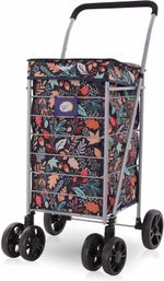 Lightweight Shopping Trolley 6 Wheels | Foldable Trolley Cart for Storage 75.6L