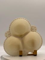 Vintage Milk Glass Hobnail Relish Dish | Mid Century Divided Serving Bowl