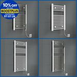 Chrome White Heated Towel Rail Radiator Straight Electric Bathroom Heating Rad