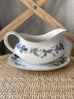 Royal Doulton Burgundy Design Gravy Sauce Boat and Saucer Excellent Condition