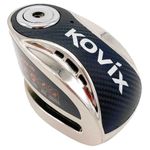 KOVIX KNX 10 BRUSHED METAL MOTORCYCLE MOTORBIKE 10MM ALARMED DISC LOCK