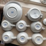 Tea Set, Six Plates Six Cups For Coffee/ Tea And A Tea Pot By Titan Utopia