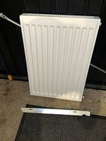 White Vertical Single Panel Wall-Mounted Hydronic Hot Water Panel Radiator