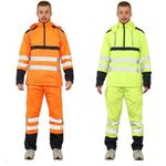 Hi Vis Viz Rain Suit Tracksuit High Visibility Waterproof Top Trousers 2 Piece