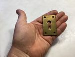 Vintage Brass Rectangular Keyhole Escutcheon. 