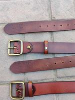 Surplus  Chinese Air Force J-7 cowhide Pure Copper Buckle Belt 49 INCH
