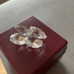 Miniature Crystal Double Clam With 2 Pearls. No Box. Very Good Condition.