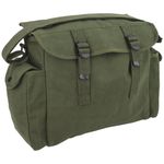 Highlander Heavy Duty Military Haversack Student Shoulder Bread Bag Canvas Olive
