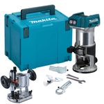 Makita DRT50ZJ 18V Brushless Router Trimmer + Plunge Router Base & Dust Nozzle