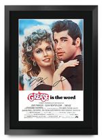 Grease Movie Film Poster Cast Signed Printed Autograph A3 Framed Memorabilia