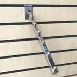 1x 6 BALL SLOPPING SLATWALL RETAIL SHOP DISPLAY ARM HD SLATWALL ARM 6BALL ARM