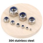Nylon Lock Nuts Left Hand Thread Nuts Reverse Nut M4 M5 M6~12A2 Stainless Steel