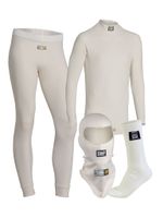 OMP First Underwear Set Top Long Johns Balaclava Socks White FIA 8856-2018