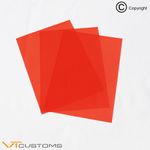 Red Headlight Tint Film [ 3 x A5 Sheets for Fog Lights ] Car Vinyl Wrap