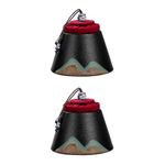 Decorative Ceramic Tea Canister Black Airtight Container for Home Organization
