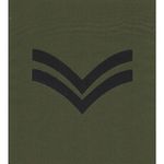 BRITISH ARMY OLIVE WOVEN RANK PATCH CPL 2 CHEVRON- OLD STYLE