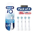 Oral-B iO Ultimate Cleans Replacement Toothbrush Heads Pack of 4 WHITE