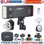 Godox AD200ProII TTL Flash Strobe with BD-07 Barndoor Reflector Filter Diffuser