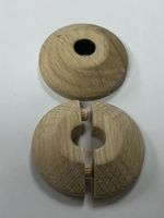 x2 (10mm) OC - Microbore Oak Un-Finished  Pipe Cover / Rad Ring / Collar/ Rose