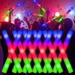 20-300PCS LED Foam Glow Sticks Multi-Color Flashing Long Lasting for Party