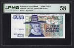 Iceland 5000 Kronur 1961(ND1986-95) P53s Specimen About Uncirculated