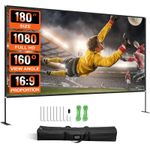 Uimoso 180" Projector Screen Portable Outdoor Movie Screen w/ Stand 4K HD 16:9