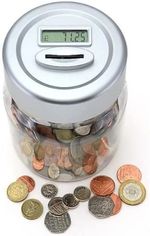 electronic coin counting money jar
