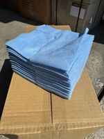 500 x Blue all purpose J-type cleaning cloth,  10 Packs of 50 Per Box