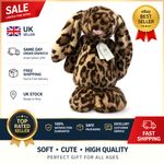Jellycat Bashful Leopard Bunny Plush Soft Toy Rabbit Teddy Stuffed Animal Gift