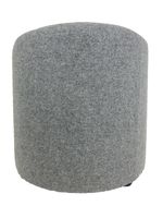 Contemporary Light Grey Wool Foot Stool Commercial Office Retail Furniture