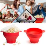 Popcorn Bowl 2.8L Large Capacity Silicone Collapsible Microwave Dishwasher Safe