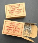 Unused 1940s WAR-TIME PACK "UTILITY"  Plated Pins  Short Whites  MADE IN ENGLAND