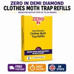 Zero In Demi-Diamond Clothes Moth Trap Refill Pads 2 Pack Pheromone Board Gw2.82