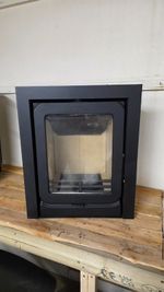 Used inset stove , 5kW, black, multifuel, 1 door, 16x22