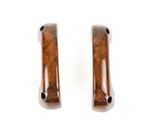 CLASSIC ROVER AUSTIN MINI COOPER BURR WALNUT DOOR HANDLE LEVER TRIM PAIR SET