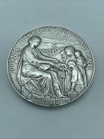 Medal of the French National Relief Day 1915 Solid Silver Paris