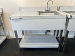 Commercial Kitchen Single Bowl Sink, Left Hand Drainer 1.2m, Free Delivery