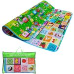 200X180CM KIDS CRAWLING 2 SIDE PLAY MAT EDUCATIONAL GAME SOFT FOAM PICNIC CARPET
