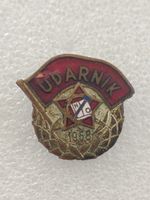 UDARNIK 1958 Yugoslavia Badge Pin Vintage Yugoslavia